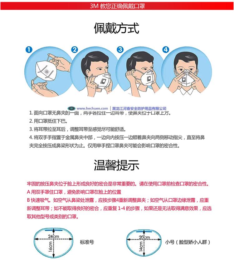 3m9001v 防尘口罩 正品折叠式带阀耳挂式 防护口罩 独立包装 - 黑龙江